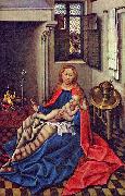 Robert Campin Maria mit dem Jesuskind am Kamin oil on canvas